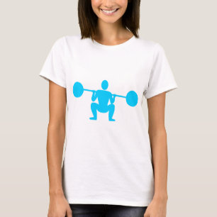 Camiseta Elevador de peso 01 - azul-céu