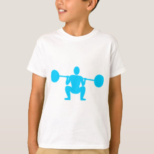 Camiseta Elevador de peso 01 - azul-céu