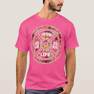 Camiseta Elevador de peso de Design de Flor Havaiano de 45
