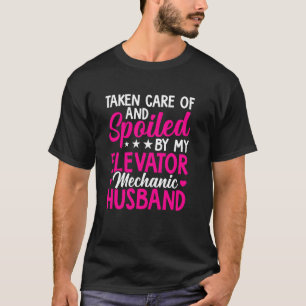 Camiseta Elevador Mecânico do Marido Esposa Elevador Repara