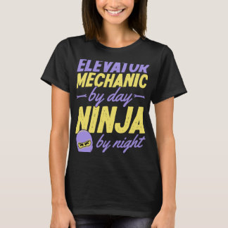 Camiseta Elevador Mecânico Por Dia Ninja Por Noite 1