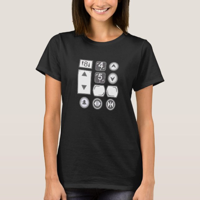 Camiseta Elevadores Levantam Botões Elevadores I Elevador M (Frente)
