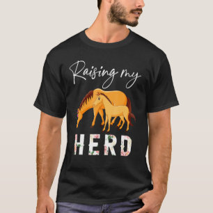 Camiseta Elevando Muito O Feliz dia de as mães De Cavalo Fl