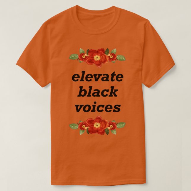 Camiseta Elevar BLM do Black Voices (Frente do Design)