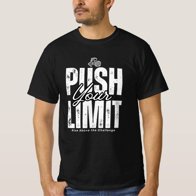 Camiseta Elevate Your Workout: Rise Above the Challenge (Frente)