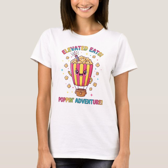 Camiseta Elevated Eats – Fantasia de Pipoca (Frente)