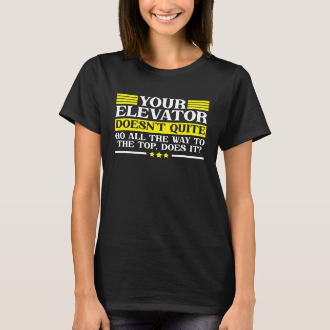 Camiseta Elevator Buttons Operator Vertical Mechanic (Frente)