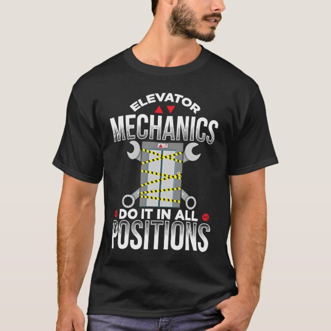 Camiseta Elevator Mechanic Elevator Technician Repairmen Ma (Frente)