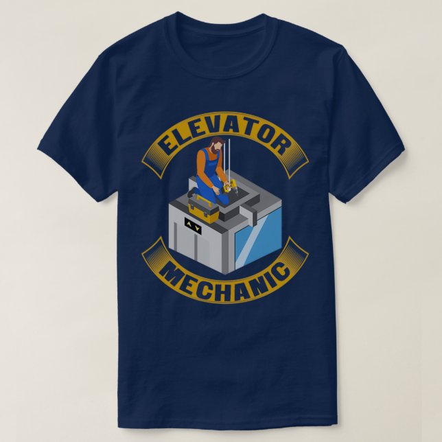 Camiseta Elevator Mechanical design Service Maintenance Rep (Frente do Design)