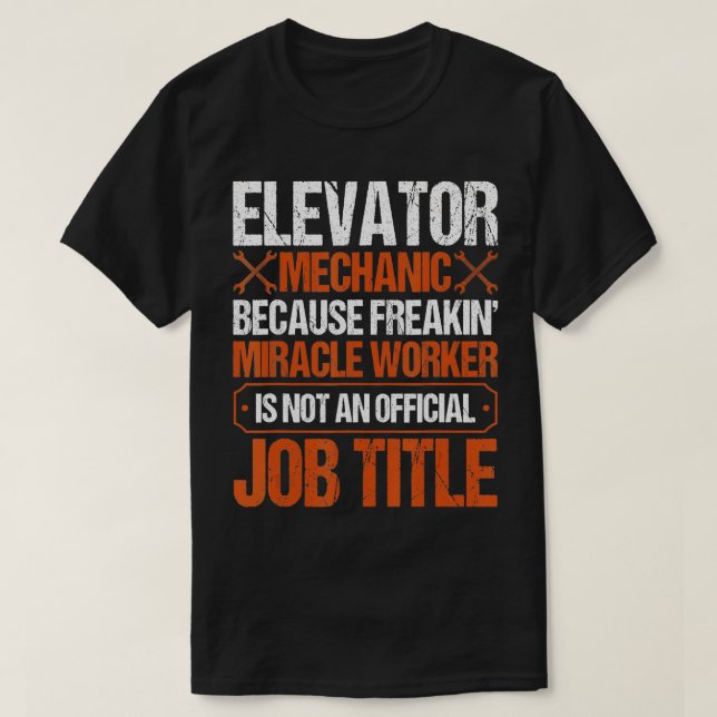 Camiseta Elevator Mechanical Work Uniform echnician for Men (Frente do Design)