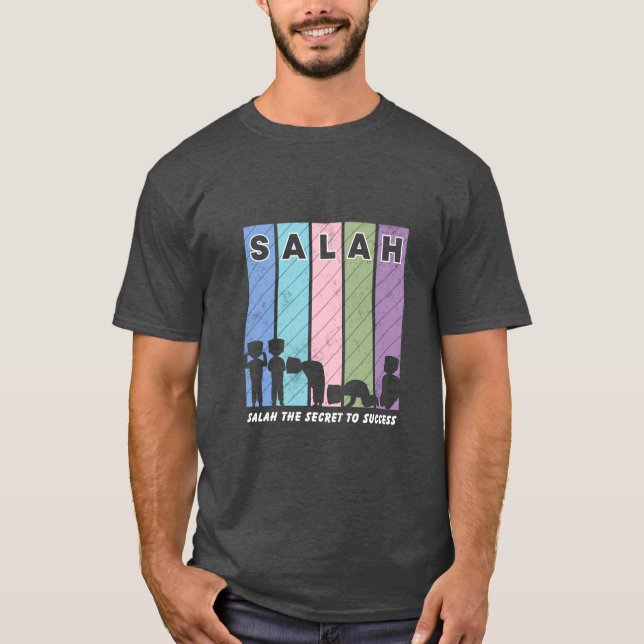 Camiseta Elevem a vossa fé: "Salah, o Segredo para o Sucess (Frente)