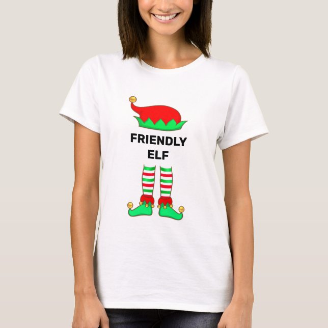 Camiseta Elf Amiga do Natal Moderno (Frente)