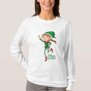 Camiseta Elf bonitinho de Natal.