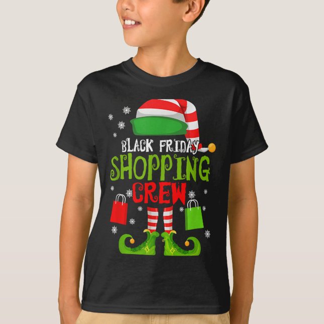 Camiseta Elf Christmas Black Shopng Funny Friday Shopng Cre (Frente)