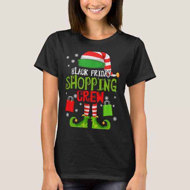 Camiseta Elf Christmas Black Shopng Funny Friday Shopng Cre (Frente)