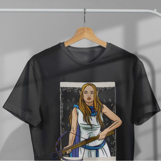 Camiseta Elf Com Caractere Rpg Crossbow (Criador carregado)