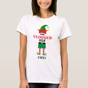 Camiseta Elf do Vlogger Personalizado