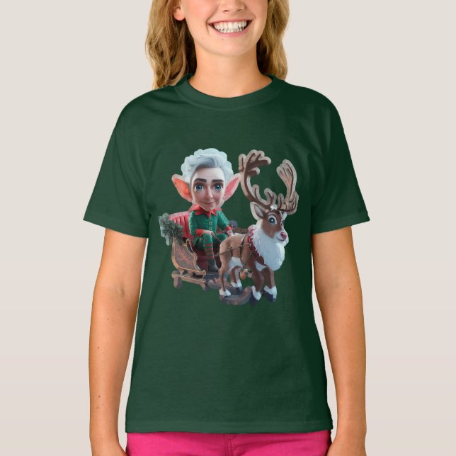 Camiseta ELF e Reindeer Kids T-Shirts (Frente)