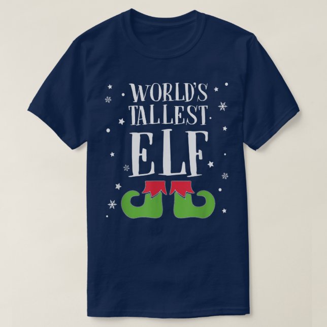 Camiseta Elf Engraçado Mais Alto Para Homens Mulheres Crian (Frente do Design)