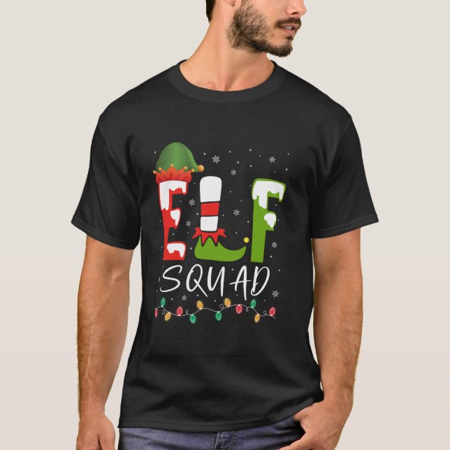 Camiseta Elf Esquadrão Natal Pijamas Cousin Crew Reunion 20 (Frente)