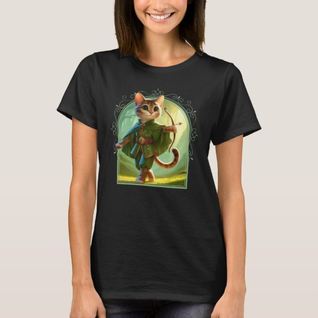 Camiseta Elf Feline Fantasy Adventure (Frente)