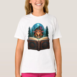 Camiseta "Elf Florestal Encantado Lendo Grimoire"