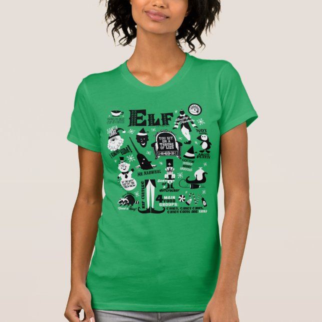 Camiseta Elf Icons and Movie Quotes (Frente)