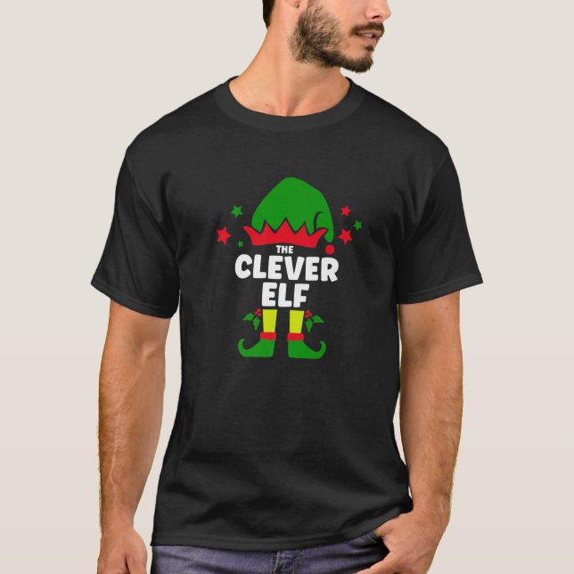 Camiseta Elf inteligente - Engraçada Corda de Natal (Frente)