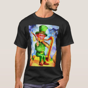 Camiseta Elf Irlandês com Fiddle e Harp