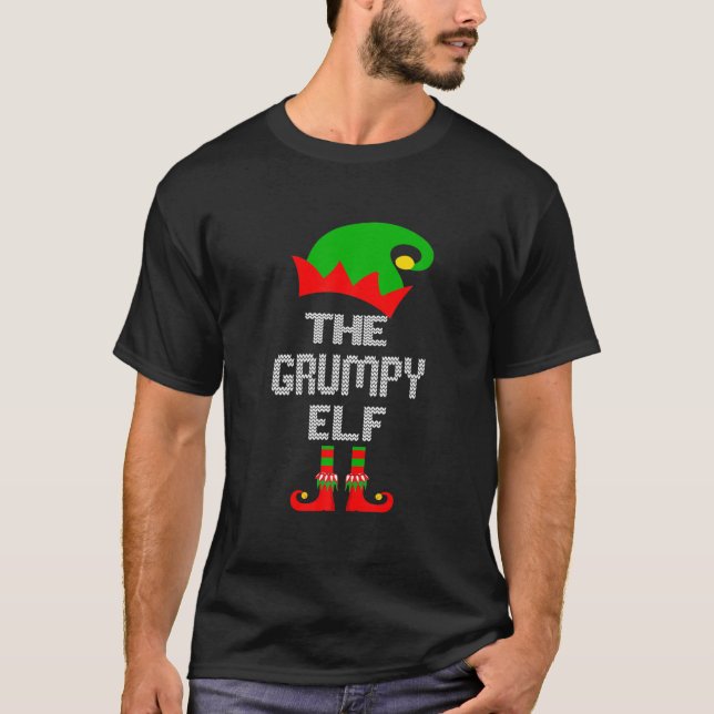 Camiseta Elf Natal Pajamas Correspondendo ao Grupo da Famíl (Frente)