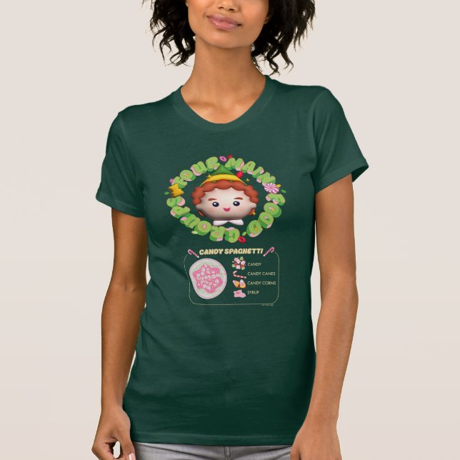Camiseta Elf o Filme | Quatro grupos principais de Comidas (Frente)