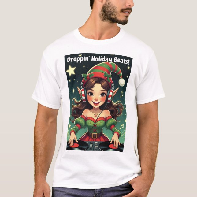 Camiseta Elf on the Decks – Droppin’ Holiday Beats (Frente)