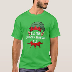 Camiseta Elf Pajama de Natal Sou o Assistente Médico E