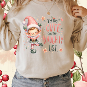 Camiseta Elf Rosa Bonito Sou Muito Bonito Para A Lista Mald