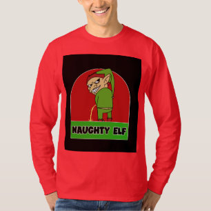 CAMISETA ELF RUDE MENS CHRISTMAS T-SHIRTS NAUGHTY