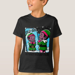 Camiseta Elf Sobre Ele Próprio Cartoon Elf Preso Em Si Mesm