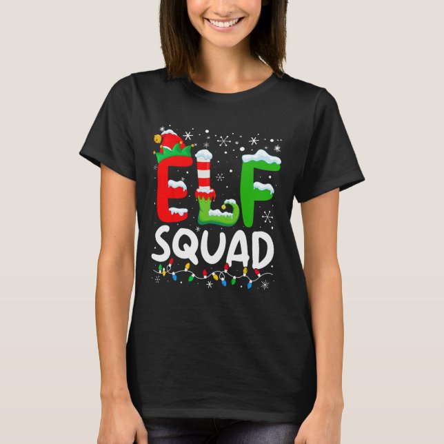 Camiseta Elf Squad Christmas Family Matando Xmas Elf Pajam (Frente)
