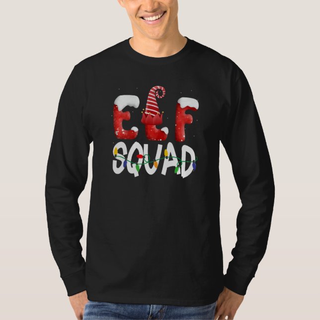 Camiseta Elf Squad Christmas Matching Family Toddler Boy Gi (Frente)