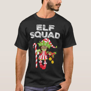 Camiseta Elf Squad Cute Girl African American Xmas Matando