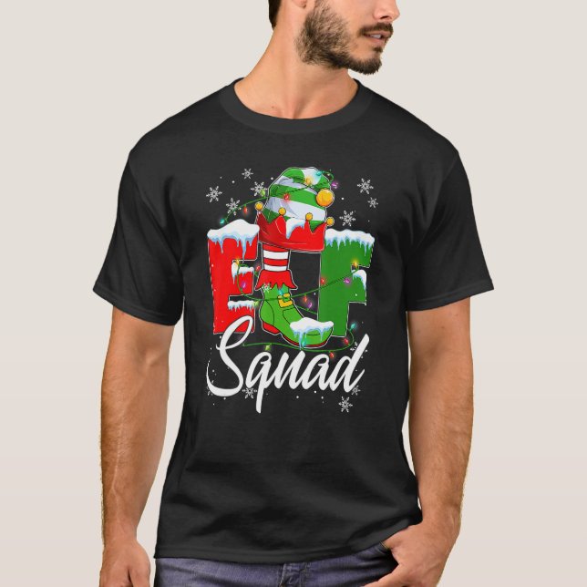 Camiseta Elf Squad Elves  Family Matching Merry Christmas P (Frente)