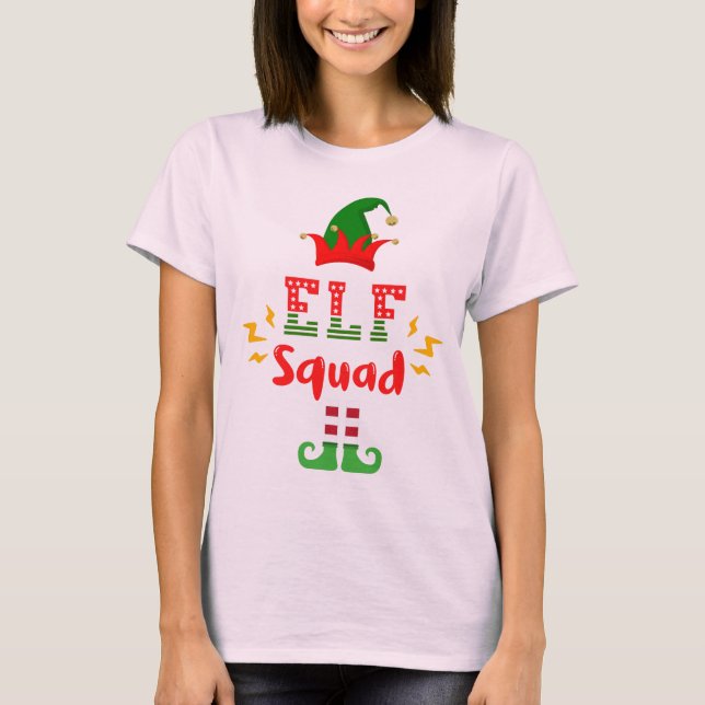 Camiseta ELF SQUAD FUNNY - T-Shirt FUN DE NATAL (Frente)