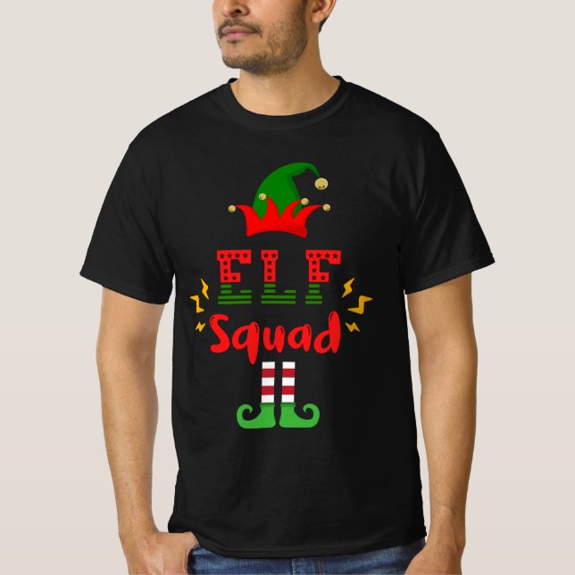 Camiseta ELF SQUAD FUNNY - T-Shirt FUN DE NATAL (Frente)