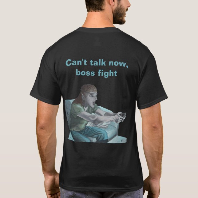 Camiseta Elf Video Gamer Jogando Game Fantasia Art Shirt (Verso)