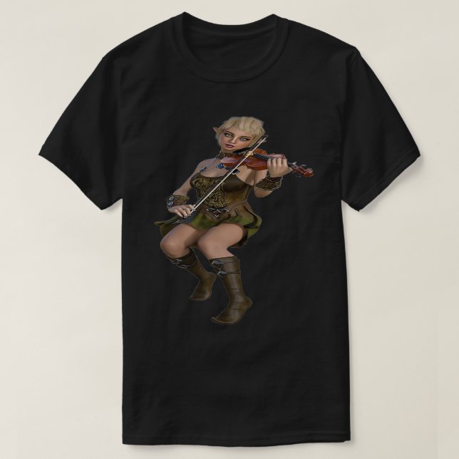 Camiseta Elf Warrior Barbarian Fantasy Tabletop RPG Rolepla (Frente do Design)