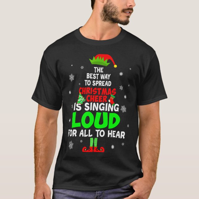 Camiseta Elf Xmas The Way To Spread Christmas Cheer Men Wom (Frente)