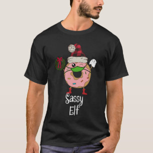 Camiseta Elfa Atrevida Quarentena Natal  Donut 2020 Meninas