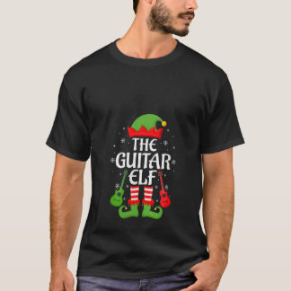 Camiseta Elfa de Guitarra Feminina Natal Família Correspond