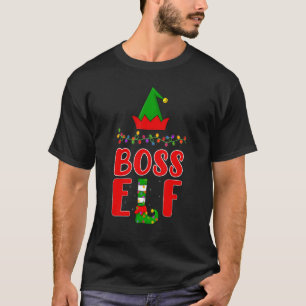 Camiseta Elfo Chefe Correspondência Familiar Iluminação Nat