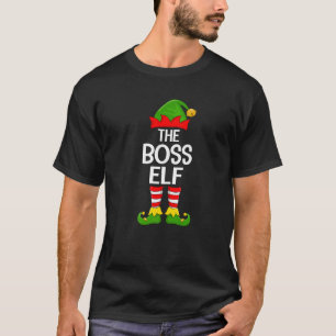Camiseta Elfo Chefe Natal Correspondência Família Elfo Esqu