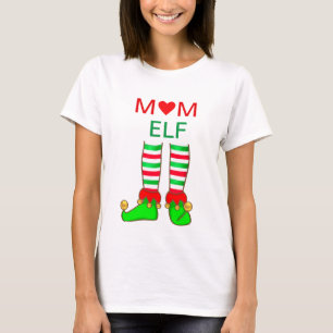 Camiseta Elfo da Mãe Moderna de Natal